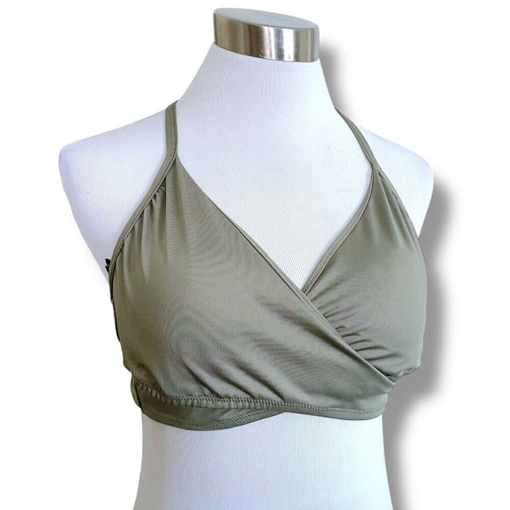 Victorias Secret PINK Sports Bra Sz Large Olive Green Ulitmate Lightly Lined